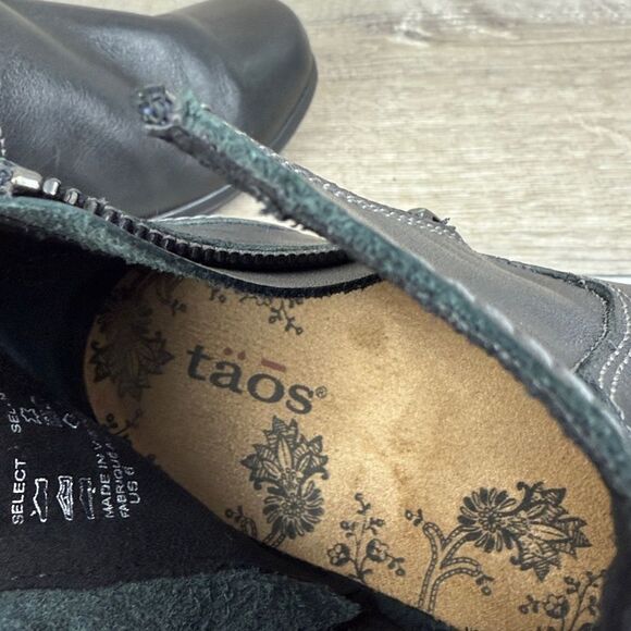 Taos Select Women’s Sz 6 Black Leather Double Side-Zip Pull On Ankle Boots - Picture 12 of 12